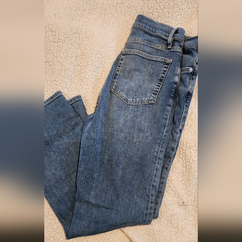 FRAME Le High Straight JEANS size 29 ** Callout On Back Of Leg**